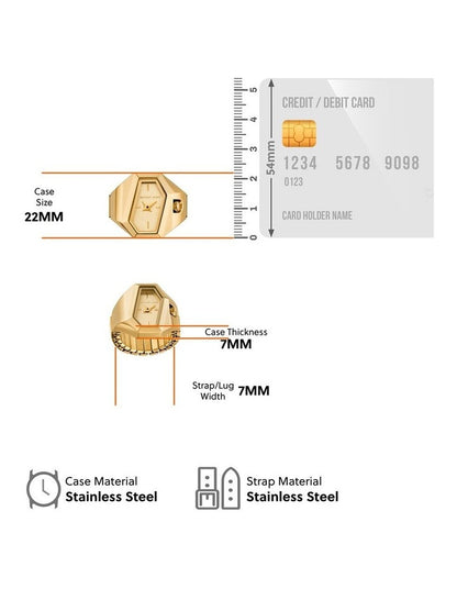 Suri Analogue MK7613 Watch in Gold