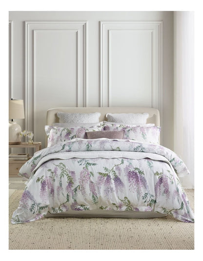 Wisteria Cotton Sateen Quilt Cover Set in Lilac