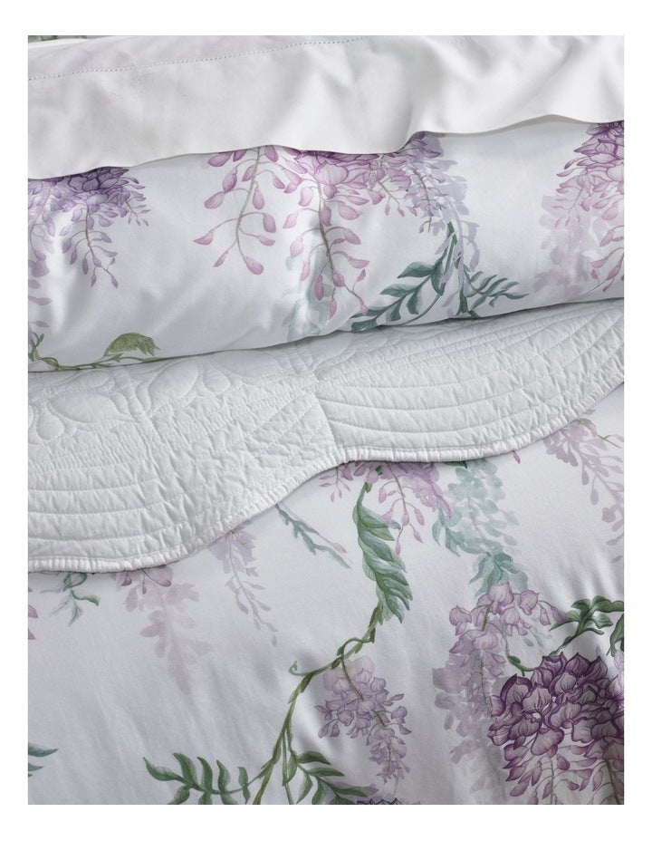 Wisteria Cotton Sateen Quilt Cover Set in Lilac