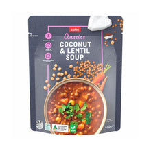COLES POUCH SOUP:COCONUT & LENTIL:.:430 GRAM