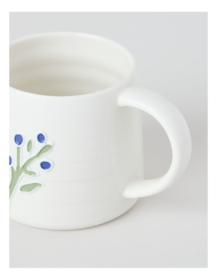 Floral Mug in Blue