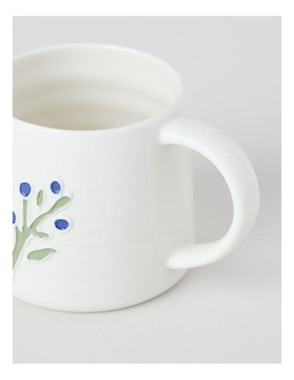Floral Mug in Blue