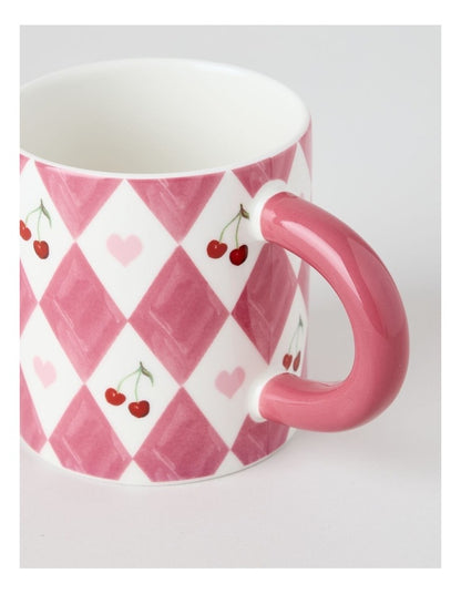 Diamond Mug in Pink