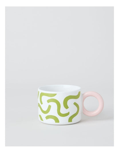 Mimi Mug in Green and Pink