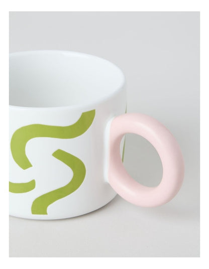 Mimi Mug in Green and Pink