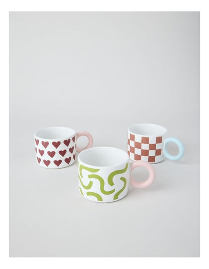 Mimi Mug in Green and Pink