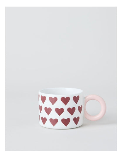 Mimi Mug in Burgundy Heart