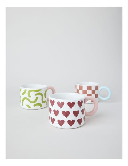 Mimi Mug in Burgundy Heart