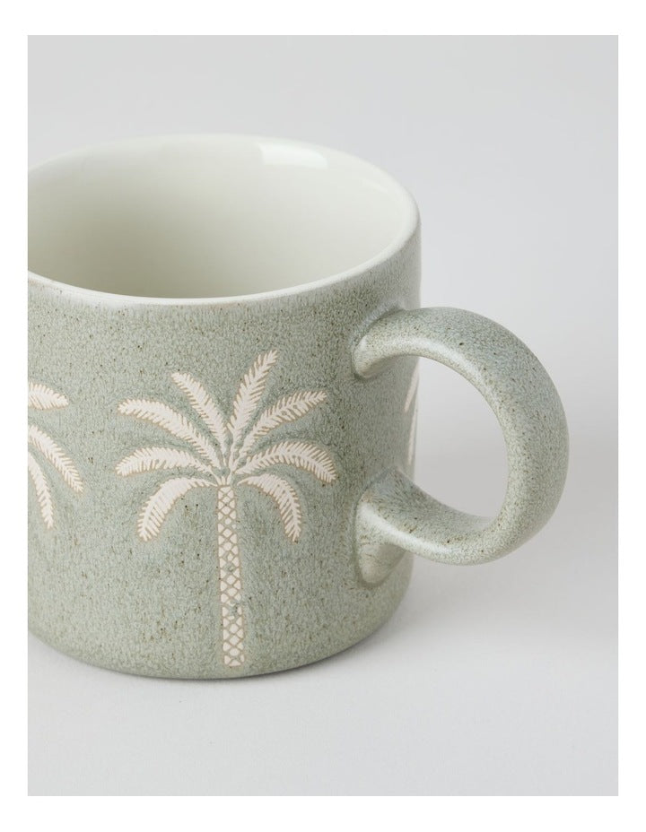 Palm Mug in Green