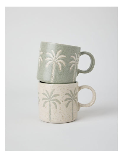 Palm Mug in Green