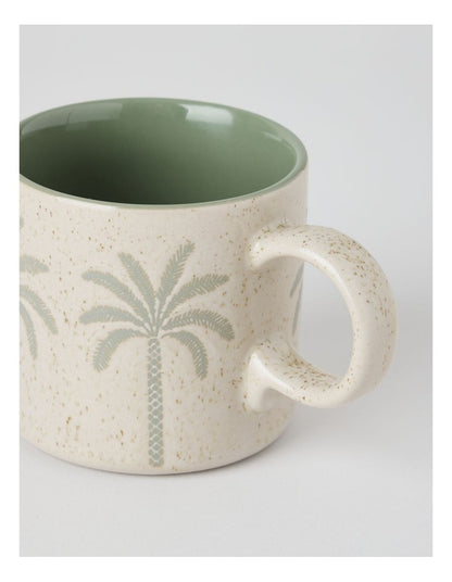 Palm Mug in White