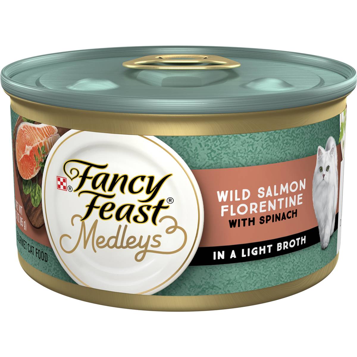 Fancy Feast Medleys Salmon Florentine Delicate Sauce Wet Cat Food 85g