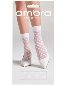 Polka Dot Anklet in White