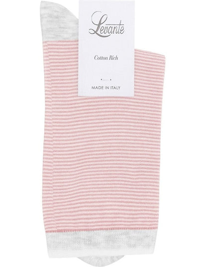 Lina Fine Stripe Crew Sock in Tulle