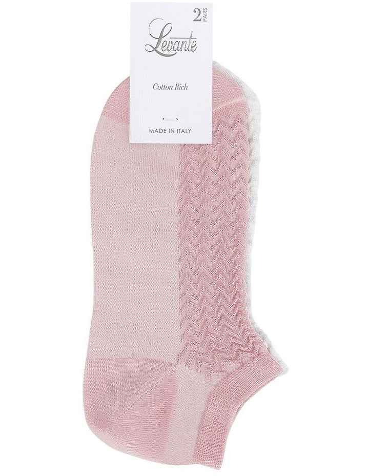 Levante Sienna Low Cut Sock 2 Pack in Tulle and Mist