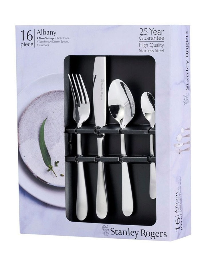 Albany Stainless Steel Dual Finish 18/0 16pc Cutlery Set