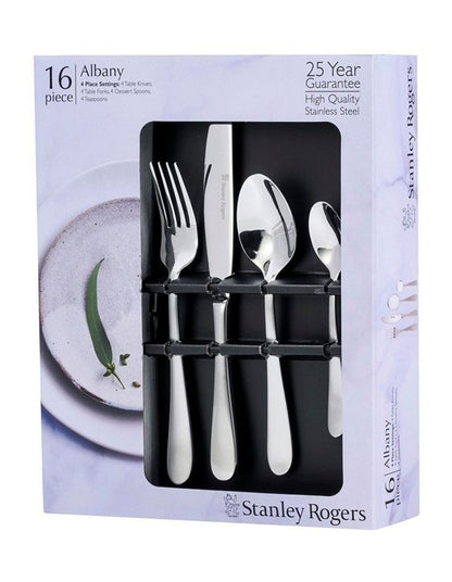 Albany Stainless Steel Dual Finish 18/0 16pc Cutlery Set