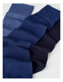 Bamboo Socks 3 Pack in Navy, Smokey Blue, and Shadow Blue