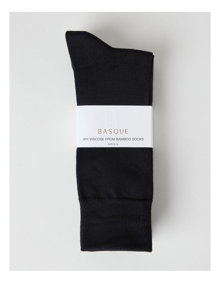 Bamboo Socks 3 Pack in Black, Charcoal, and Deep Green