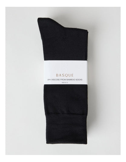 Bamboo Socks 3 Pack in Black, Charcoal, and Deep Green