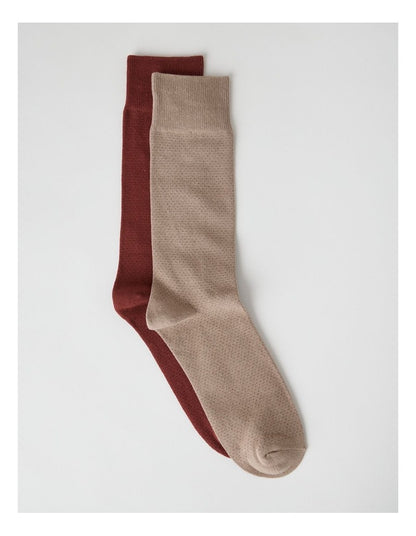 Pinspot Socks 2 Pack in Sandalwood Rich Haze
