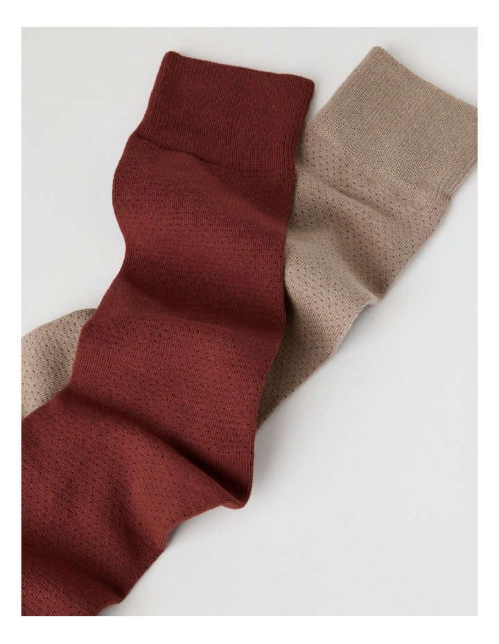 Pinspot Socks 2 Pack in Sandalwood Rich Haze