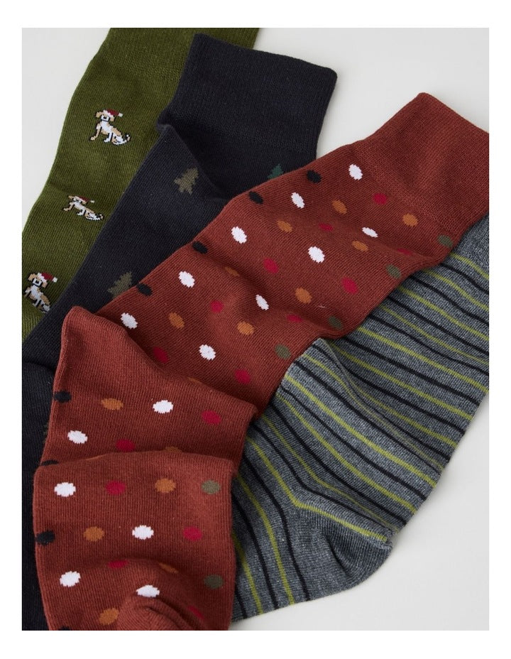Dogs Christmas 4 Pack Gift Pack in Multi