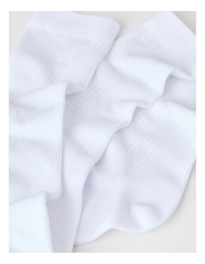 3 Pack Colour Crew Sport Socks in White