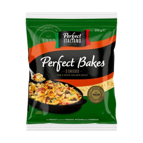 PERFECT ITALIANO CHEESE GRATED PERFECT BAKES 250G
