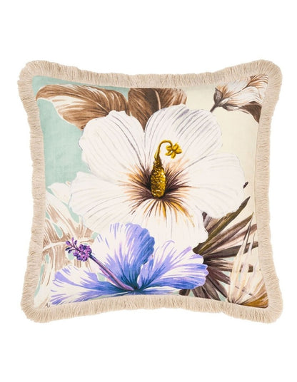 Gabriella Cotton Cushion 48x48cm In Seafoam