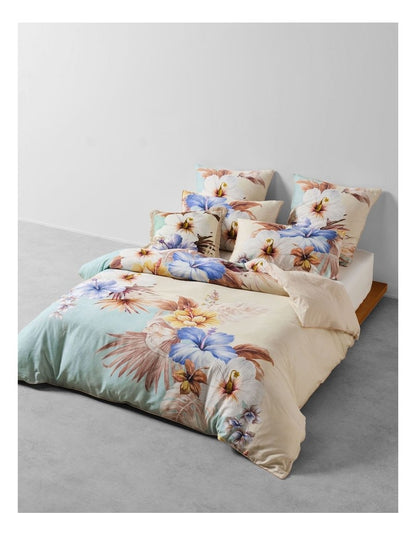Gabriella Cotton Cushion 48x48cm In Seafoam