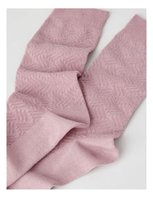 Australian Cotton Textured Socks in Antique Rose