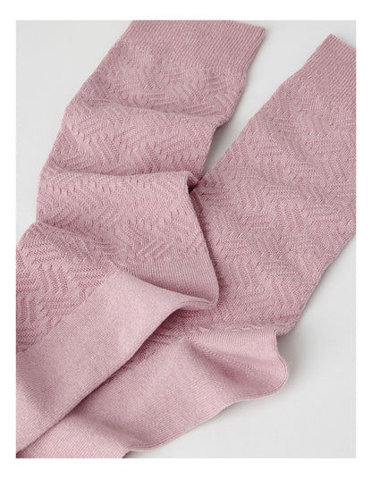 Australian Cotton Textured Socks in Antique Rose