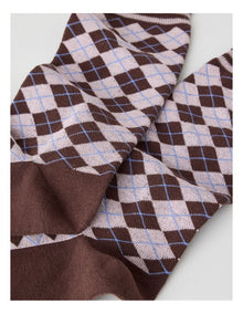 Australian Cotton Argyle Socks in Walnut
