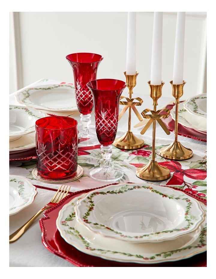 Heirloom Christmas Elouise Champagne Set of 4 140ml in Red