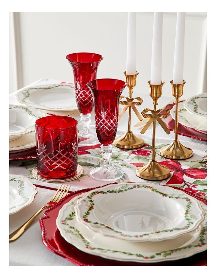 Heirloom Christmas Elouise Wine Glass Set of 4 270ml in Red