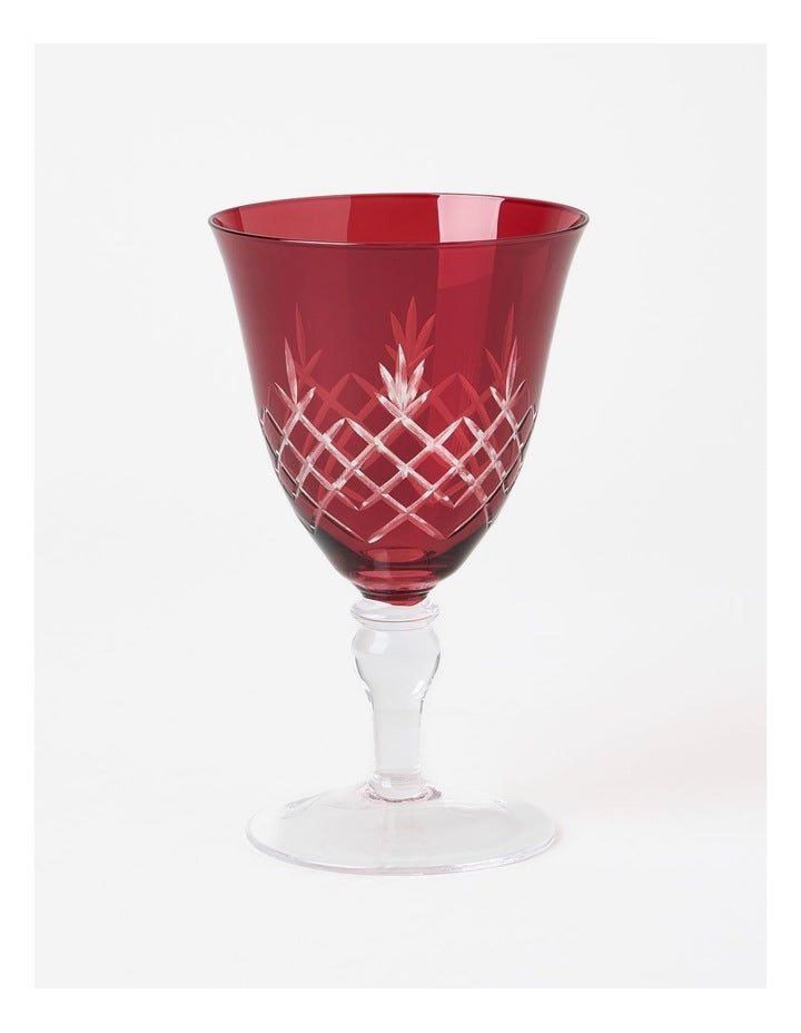 Heirloom Christmas Elouise Wine Glass Set of 4 270ml in Red