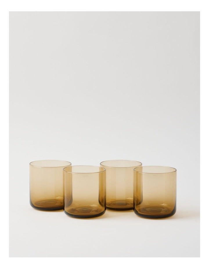 Hinterland Tumbler Set of 4 390ml in Amber