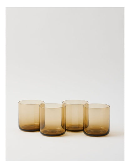 Hinterland Tumbler Set of 4 390ml in Amber