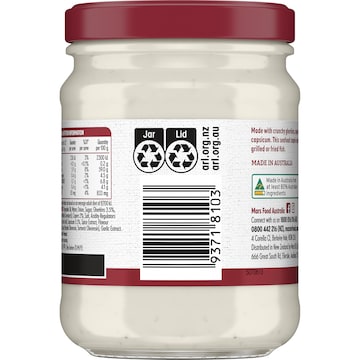 MasterFoods Traditional Tartare Sauce 220g