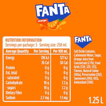 Fanta Orange Soft Drink Bottle 1.25L