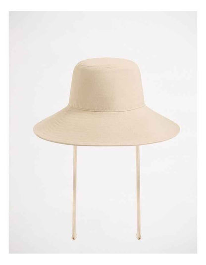 ShadyLady Tie Up Bucket Hat in Ecru