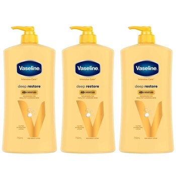 Vaseline Intensive Care Deep Restore Body Lotion 3 x 750ml