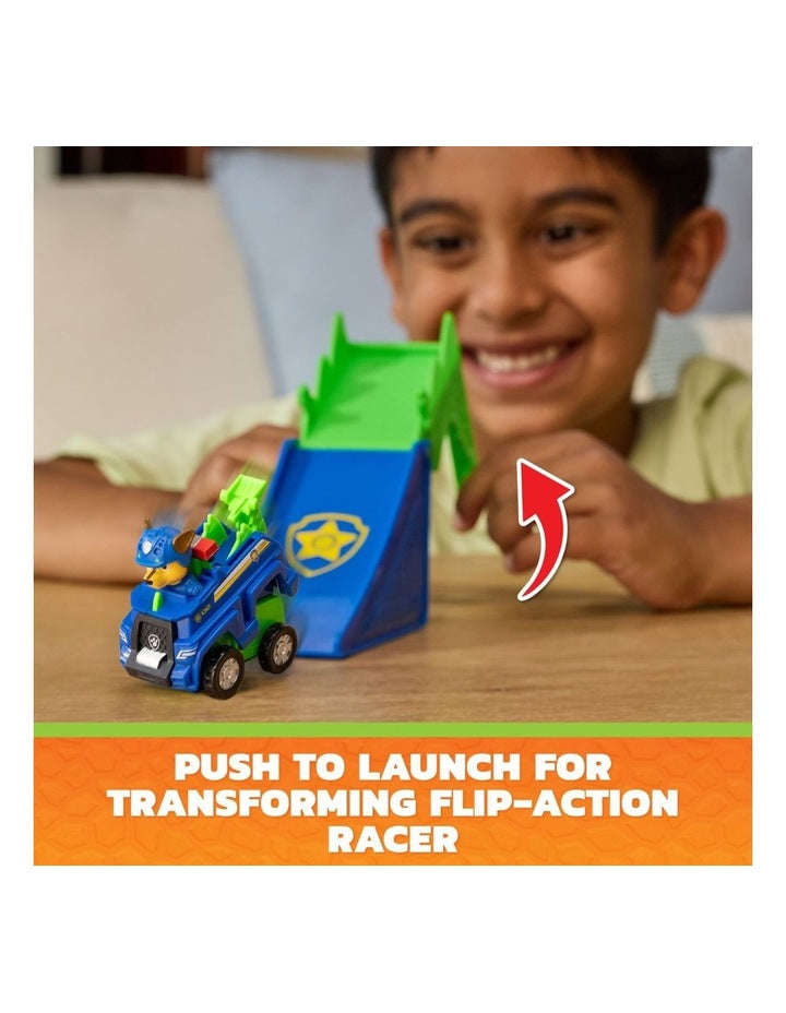 The Dino Movie Jump Shift Racers with Transforming Flip Action Vehicle, Preschool Toys for Girls & Boys Ages 3+