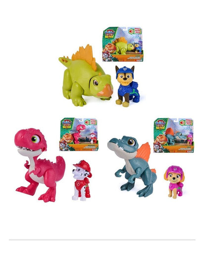 The Dino Movie, Roaring Pup Pals, Includes Articulated Dinosaur Toy with Activated Sounds & Action Figure