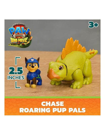 The Dino Movie, Roaring Pup Pals, Includes Articulated Dinosaur Toy with Activated Sounds & Action Figure