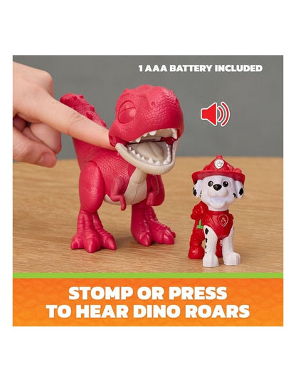The Dino Movie, Roaring Pup Pals, Includes Articulated Dinosaur Toy with Activated Sounds & Action Figure