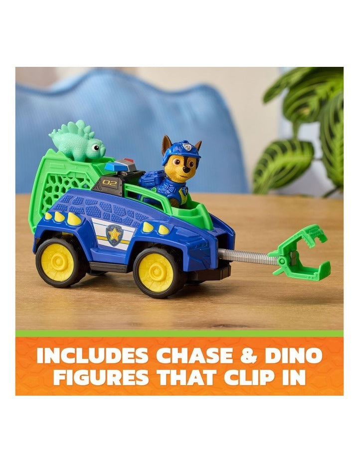 The Dino Movie, Chase Dino Rescue Cruiser with Spring-Loaded Claw and 2 Action Figures, Ages 3+