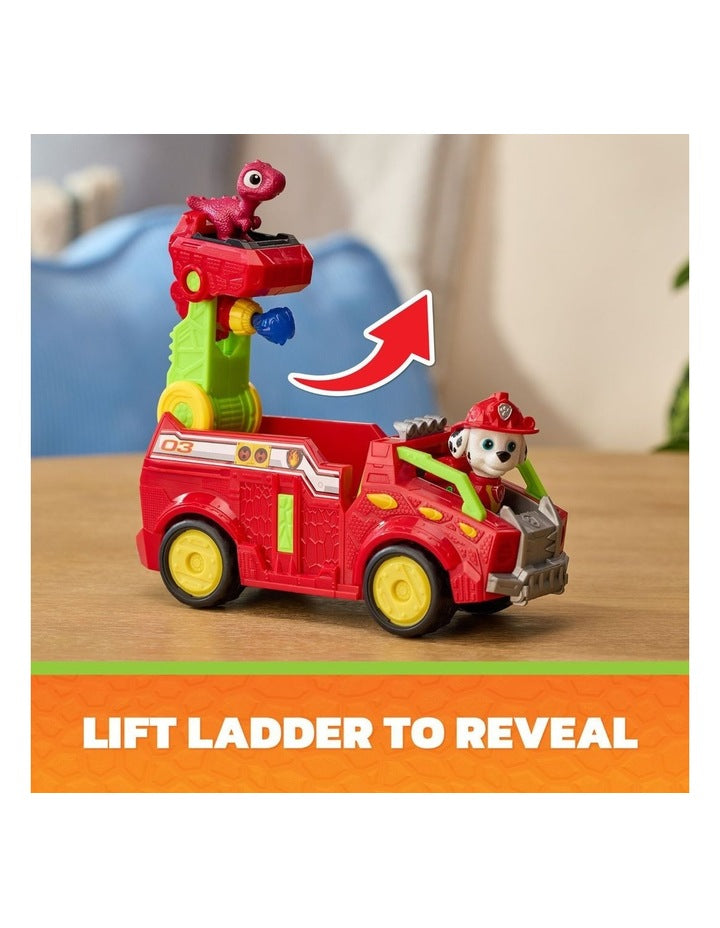 The Dino Movie, Marshall Dino Rescue Firetruck with 360-degree Spinning Projectile Launcher with 2 Figures