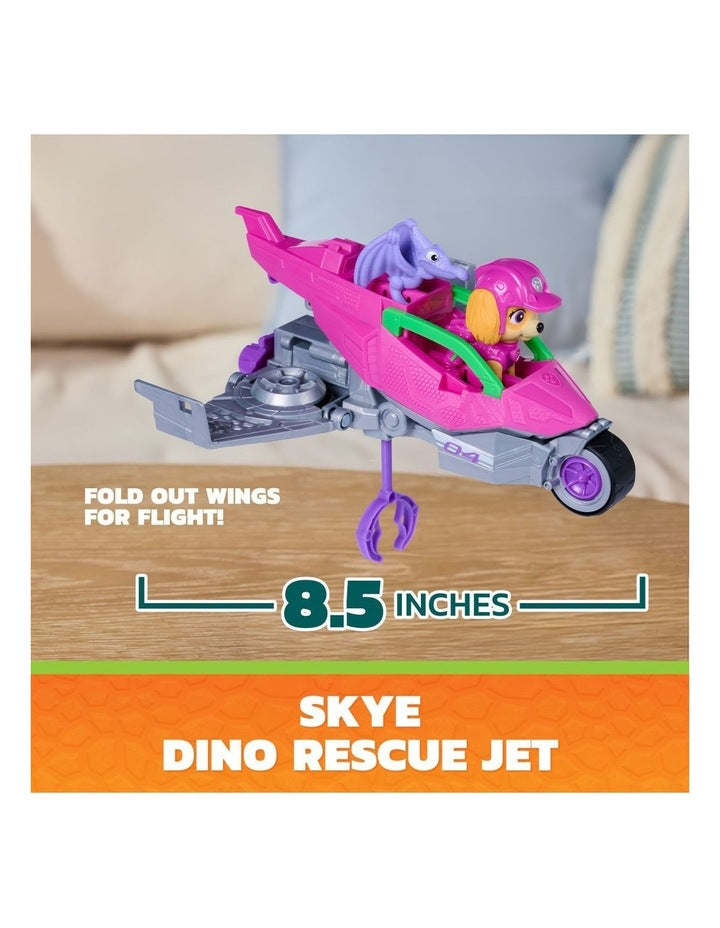 The Dino Movie, Skye Dino Rescue Jet with Folding Wings and Deployable Claw, Kids Toys for Girls & Boys Ages 3+
